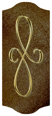 DARAY-C-601-GD-SH-BR Gold Scroll Shimmer Brown